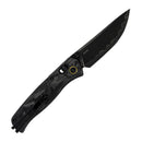 SRM Medal 255L-FB2 Folding Knife – 3.2" Laminated 140Cr Drop Point, Shred Carbon Fiber, Ambi Lock