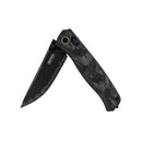 SRM Medal 255L-FB2 Folding Knife – 3.2" Laminated 140Cr Drop Point, Shred Carbon Fiber, Ambi Lock