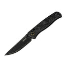 SRM Medal 255L-FB2 Folding Knife – 3.2" Laminated 140Cr Drop Point, Shred Carbon Fiber, Ambi Lock