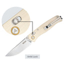SRM Medal 255L-GT Folding Knife – 3.2" 10Cr15CoMoV Drop Point, G10 Handle