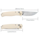 SRM Medal 255L-GT Folding Knife – 3.2" 10Cr15CoMoV Drop Point, G10 Handle