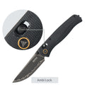 SRM Medal 255L-MB2 Folding Knife – 3.2" Laminated 140Cr Drop Point, Micarta Handle, Ambi Lock