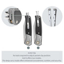 SRM Medal 259L-AK Folding Knife – 3.18" 14C28N Reverse Tanto, Gray Aluminum Handle, Ambi Lock