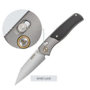 SRM Medal 259L-AK Folding Knife – 3.18" 14C28N Reverse Tanto, Gray Aluminum Handle, Ambi Lock
