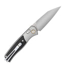 SRM Medal 259L-AK Folding Knife – 3.18" 14C28N Reverse Tanto, Gray Aluminum Handle, Ambi Lock