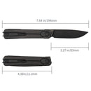 3.27" 14C28N Drop Point Frame Lock Knife – SRM Palfrey G10 EDC (135L-GB)