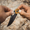 SRM Retriever 9202-GW Folding Knife – 3.54" D2 Clip Point Blade, G10 Handle Crossbar Lock