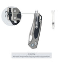 SRM Retriever 9203-AK Folding Knife – 3.54" Laminated 140Cr Clip Point, Aluminum & G10 Handle, Crossbar Lock