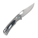 SRM Retriever 9203-AK Folding Knife – 3.54" Laminated 140Cr Clip Point, Aluminum & G10 Handle, Crossbar Lock