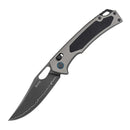 SRM Retriever 9203-AK2 – 3.54" Laminated 140Cr Clip Point Crossbar Lock Knife with Aluminum Handle
