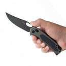 SRM Retriever 9203-AK2 – 3.54" Laminated 140Cr Clip Point Crossbar Lock Knife with Aluminum Handle