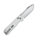 SRM Rubik 7228B-GT Folding Knife – 3.43" 14C28N Drop Point Blade, White G10 Handle