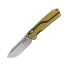 SRM Rubik 7228L-GW Folding Knife – 3.43" 10Cr15CoMoV Drop Point Blade, G10 Handle