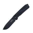 SRM Rubik 7228L-MB2 Folding Knife – 3.43" 10Cr15CoMoV Drop Point, Black Micarta Handle