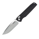 SRM Terrier 258L-GB Folding Knife – 3.65" D2 Drop Point, Brushed Blade, G10 Handle, Crossbar Lock