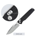 SRM Terrier 258L-GB Folding Knife – 3.65" D2 Drop Point, Brushed Blade, G10 Handle, Crossbar Lock