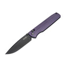 SRM Terrier 258L-GN Folding Knife – 3.65" D2 Drop Point, Matte Black Blade, Green G10 Handle, Crossbar Lock