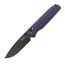 SRM Terrier 258L-GN Folding Knife – 3.65" D2 Drop Point, Matte Black Blade, Green G10 Handle, Crossbar Lock