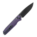 SRM Terrier 258L-GN Folding Knife – 3.65" D2 Drop Point, Matte Black Blade, Green G10 Handle, Crossbar Lock