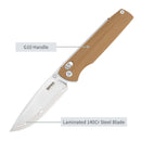 SRM Terrier 3.65" Laminated 140Cr Crossbar Lock Folding Knife – G10 Handle (258L-GW2)