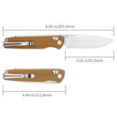 SRM Terrier 3.65" Laminated 140Cr Crossbar Lock Folding Knife – G10 Handle (258L-GW2)