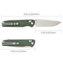 SRM Terrier 3.65" Laminated 140Cr Crossbar Lock Folding Knife – Micarta Handle (258L-MG2)