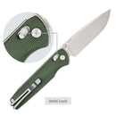SRM Terrier 3.65" Laminated 140Cr Crossbar Lock Folding Knife – Micarta Handle (258L-MG2)
