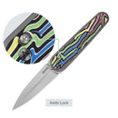 SRM Twin 2.99" N690 Dagger Crossbar Lock Folding Knife – Rainbow G10 Handle (251MB-GX)