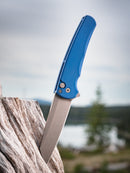 Pro-Tech Malibu 5401-Blue – 3.25" MagnaCut Reverse Tanto, Manual Flipper Knife