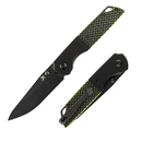 Kansept Warrior T1005S2 front view - 3.47" black TiCN stonewashed D2 drop point folding knife