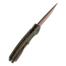 Kansept Accipiter T1007F5 blade detail – rose gold 14C28N drop point