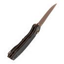 Kansept Accipiter T1007F6 open position showing rose gold 14C28N drop point blade
