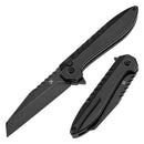Kansept Kosame T1093F2 front view – 3.37" blackwash 154CM Wharncliffe folding knife