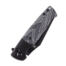 Kansept Shikari SBL T2027B1 blade detail – black stonewashed CPM S35VN clip point