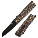 Kansept Higonokami T2135A2 front view – 3.01" blackwash 154CM cleaver folding knife