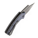 Kansept Wasp T2144F1 blade detail - gray TiCn 154CM modified Wharncliffe