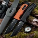 HX Outdoors Survival Master 4 TD-21E black PP and TPR non-slip handle detail