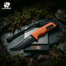 HX Outdoors Survival Master 4 TD-21F high-visibility orange TPR handle detail