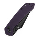 Tenable Fenrir T1034F10 – 3.45" 14C28N Harpoon Button Lock Knife with Purple G10 Handle