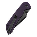 Tenable Fenrir T1034F10 – 3.45" 14C28N Harpoon Button Lock Knife with Purple G10 Handle