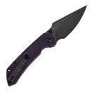 Tenable Fenrir T1034F10 – 3.45" 14C28N Harpoon Button Lock Knife with Purple G10 Handle