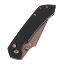 Tenable Fenrir T1034F2 – 3.45" 14C28N Harpoon Button Lock Knife with Black G10 Handle