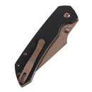Tenable Fenrir T1034F2 – 3.45" 14C28N Harpoon Button Lock Knife with Black G10 Handle