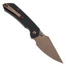 Tenable Fenrir T1034F2 – 3.45" 14C28N Harpoon Button Lock Knife with Black G10 Handle