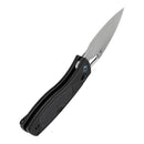 Tenable Heron B2124V4 with black G10 handle and partially open blade