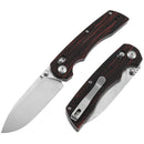 Tenable Kryo T1001V11 Folding Knife – 3.58" 14C28N Drop Point Blade, Red & Black G-Masus Crossbar Lock
