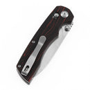 Tenable Kryo T1001V11 Folding Knife – 3.58" 14C28N Drop Point Blade, Red & Black G-Masus Crossbar Lock