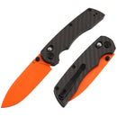 Tenable Kryo T1001V12 – 3.58" 14C28N Drop Point Cross Bar Lock Knife with Twill Carbon Fiber + G10 Handle