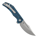 Blue Topo G-mascus handle with pocket clip on folding knife