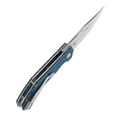 Blue Topo G-mascus handle folding knife with stonewashed blade